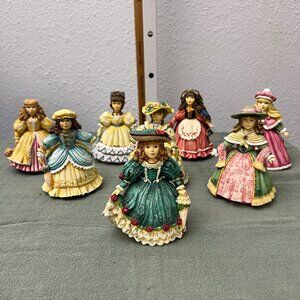 Lot of Eight "The Dolls of Willow Hall" Victorian Miniatures with some RAREs!